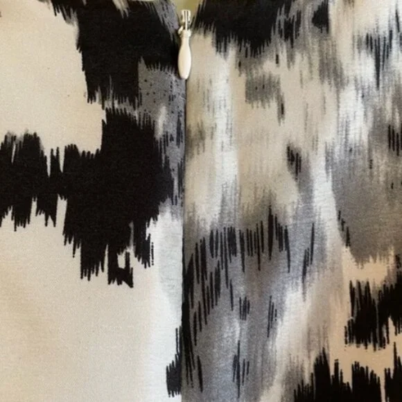 EUC -Jessica Howard Women's Floral Black & White/Pink Bow Belted Dress-Size 12 - Picture 11 of 11